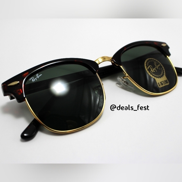 Model Display Ray-Ban Clubmaster Green G15 RB3016 Tortoise - Picture 9 of 17